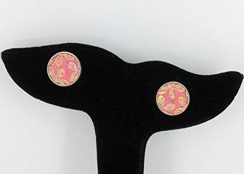 Summerfield Collection Silver-tone Frosted Flower Metallic Rainbow Stud Earrings 12mm (Light Pink)