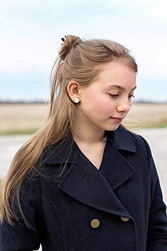 Summerfield Collection Silver-tone Faux Druzy Stone Stud Earrings 12mm (Clear)