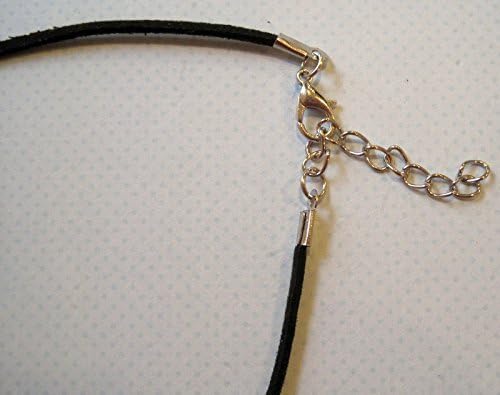 Summerfield Collection Silver-Tone Glitter Glass I Love You to the Moon and Back Pendant Necklace Black Faux Suede Cord
