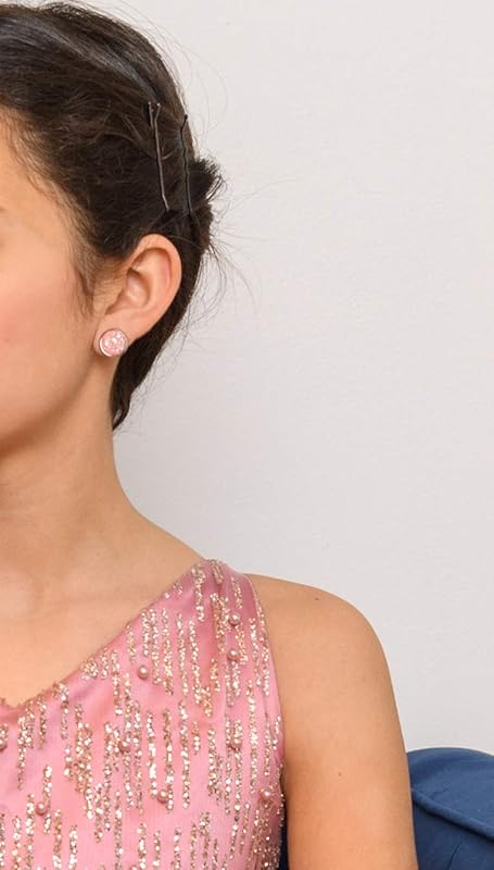 Summerfield Collection Stainless Steel Faux Shell Stud Earrings 12mm (Blush Pink)