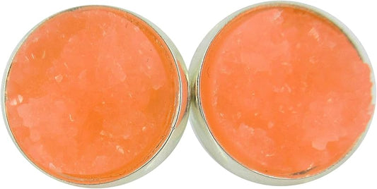 Summerfield Collection Silver-tone Faux Druzy Stone Stud Earrings 12mm