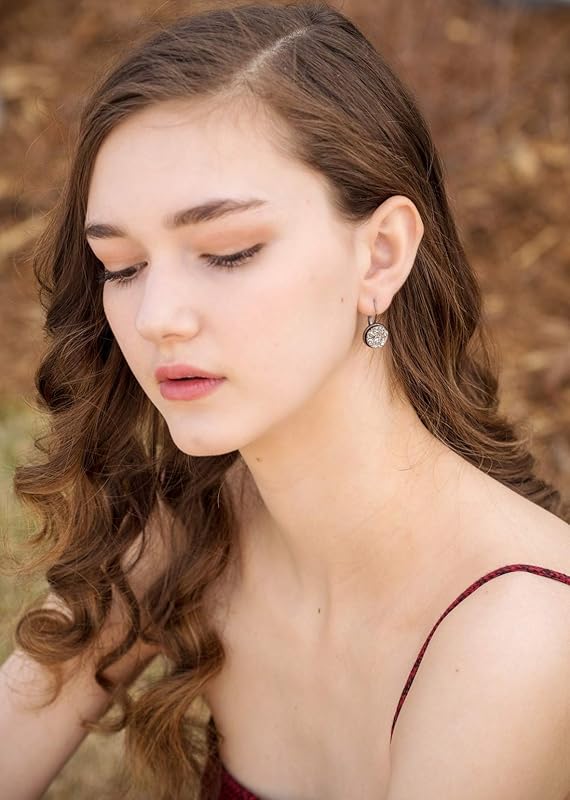 Summerfield Collection Hematite-tone Gunmetal Gray Faux Druzy Stone Lever-back Drop Earrings 12mm