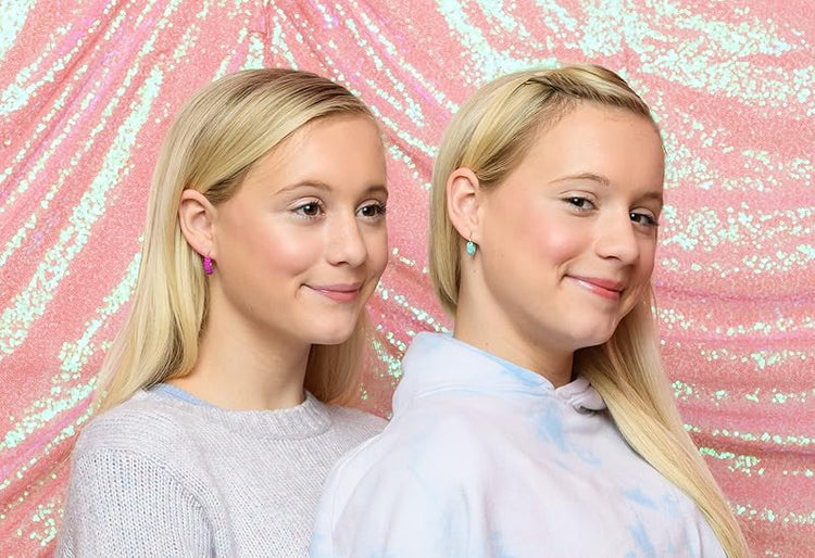 Summerfield Collection 15mm Stainless Steel Polymer Clay Katsuki Bead Hoop Earrings (Aqua Blue)