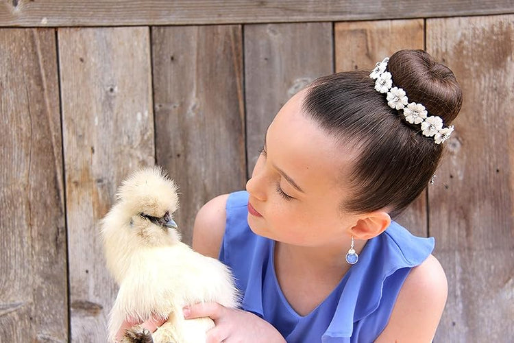 Summerfield Collection Silver-tone Blue Iridescent Glitter Glass Dragonfly Charm Dangle Earrings Hand-painted