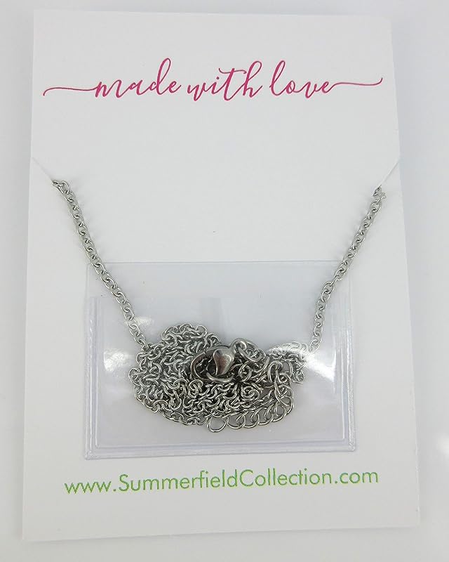 Summerfield Collection Stainless Steel Faux Druzy Stone Pendant Necklace (Champagne Glitter)