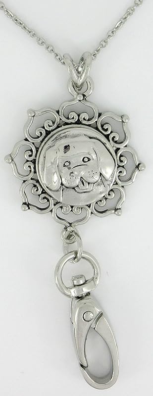 Summerfield Collection Dog Lover - Womens Lanyard Chain - Hearts Pendant w/Clip for IDs, Badges, Keys - 3 Snap Charms