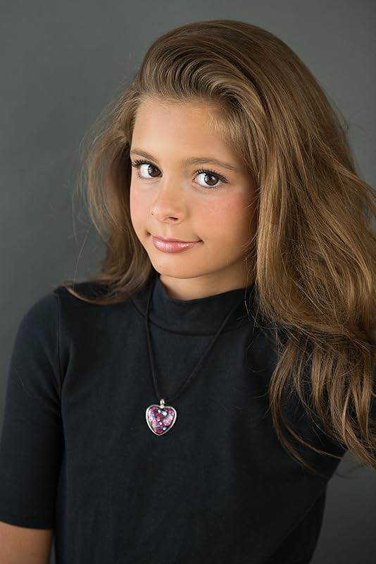 Summerfield Collection Silver-Tone Black and Pink Glitter Glass Heart Pendant Necklace Faux Suede Cord
