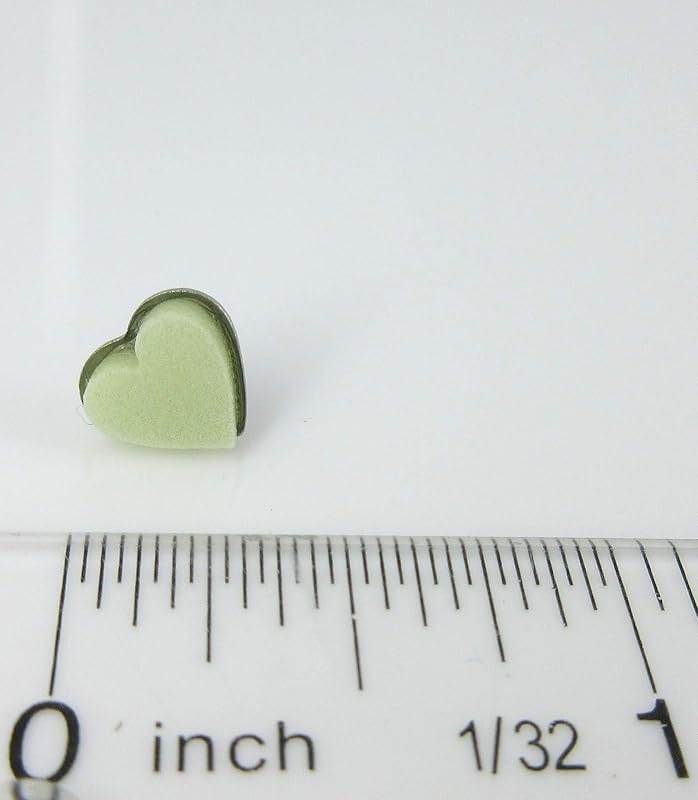 Summerfield Collection Stainless Steel Glow in the Dark Heart Stud Earrings 8mm