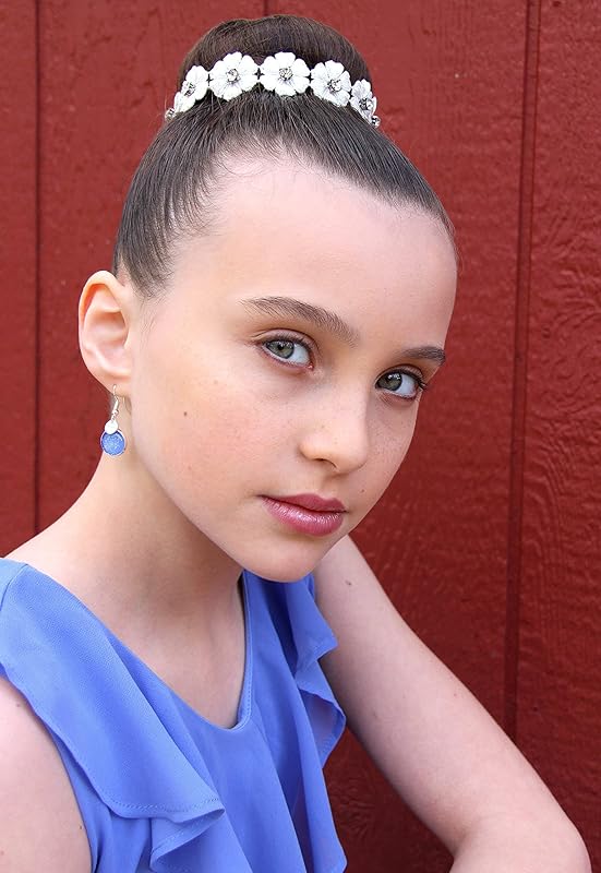 Summerfield Collection Silver-tone Blue Iridescent Glitter Glass Dragonfly Charm Dangle Earrings Hand-painted