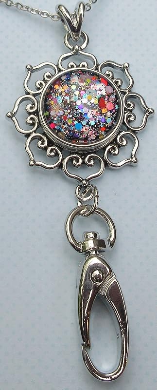 Summerfield Collection Nurse Theme - Womens Lanyard Chain - Hearts Pendant w/Clip for IDs, Badges, Keys - Comes w/ 3 Snap Charms