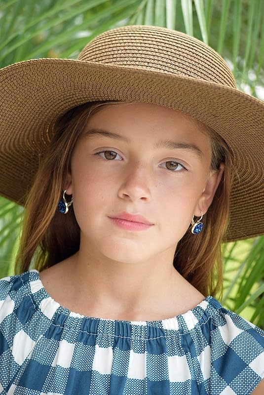 Summerfield Collection Silver-tone Metallic Faux Druzy Stone Lever-back Drop Earrings 12mm (Blue)