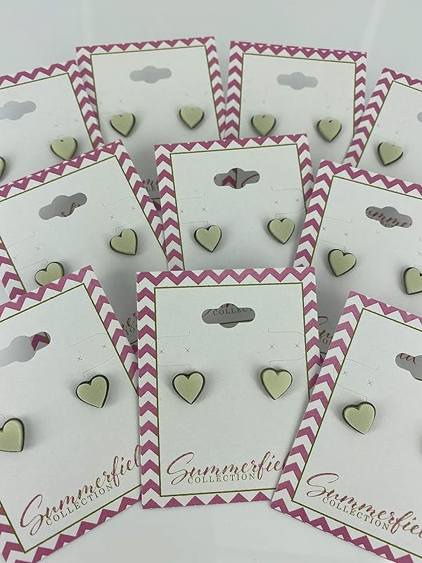 Summerfield Collection Stainless Steel Glow in the Dark Heart Stud Earrings 8mm