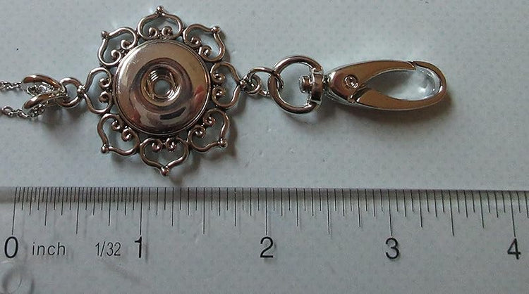 Summerfield Collection Beach Theme - Womens Lanyard Chain - Hearts Pendant w/Clip for IDs, Badges, Keys - Comes w/ 3 Snap Charms