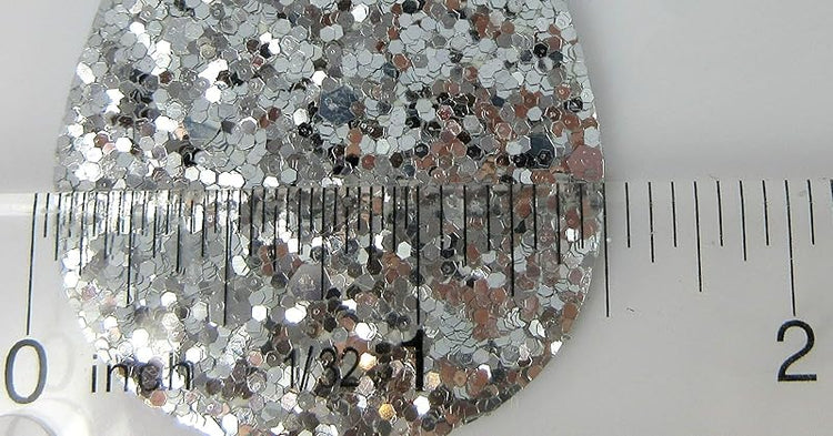 Summerfield Collection Silver-tone Glitter Faux Leather Large Teardrop Dangle Earrings (Silver)