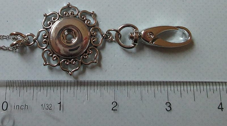 Summerfield Collection Nurse Theme - Womens Lanyard Chain - Hearts Pendant w/Clip for IDs, Badges, Keys - Comes w/ 3 Snap Charms
