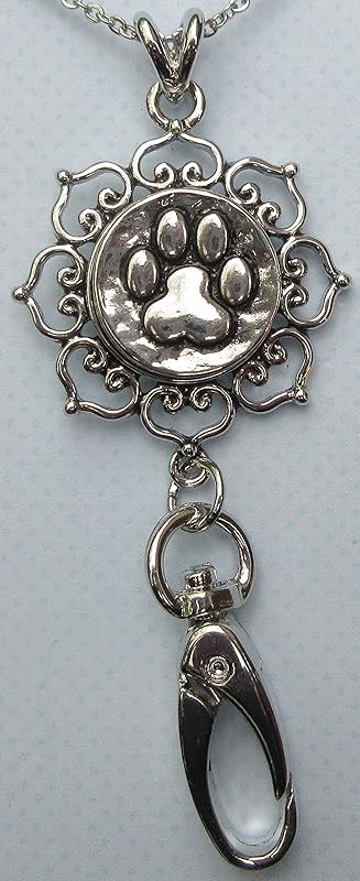 Summerfield Collection Cat Lover - Womens Lanyard Chain - Hearts Pendant w/Clip for IDs, Badges, Keys - Comes w/ 3 Snap Charms